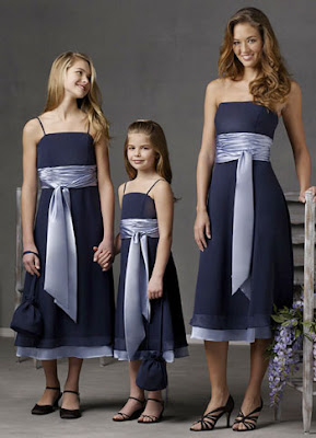 Navy Blue Long Bridesmaid Dresses