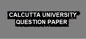 Calcutta University Question Paper