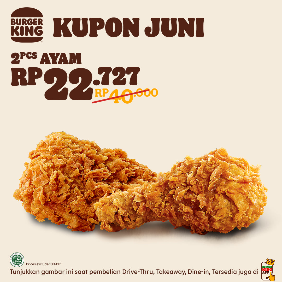 Kupon Promo Burger King Bulan Juni 2021