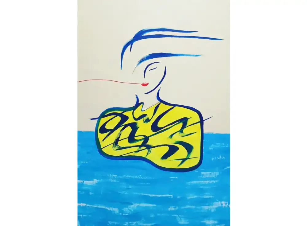 LOVE LINE 4 Acrylic On Canvas 90 x 130 Cm - www.yunavega.com