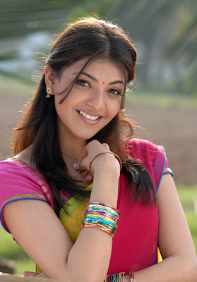 Kajal Agarwal Cute in Rose Half Saree Photos