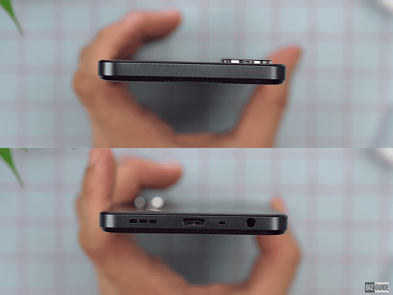 OPPO A78 5G top and bottom