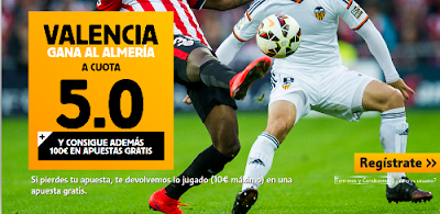 betfair Valencia gana Almeria supercuota 5 liga 23 mayo