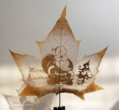 Stunning leaf carving artwork Seen On www.coolpicturegallery.net