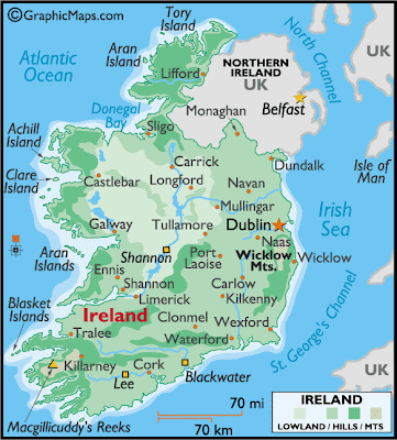 Map Of Ireland. This map of Ireland comes from