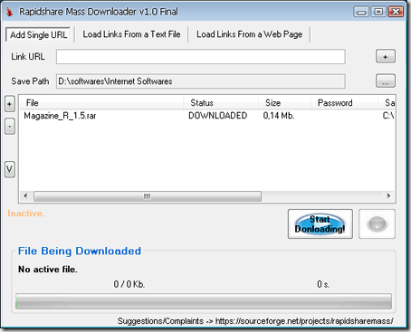 rapidshare mass downloader