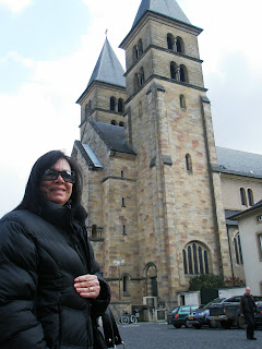 Abadia dos Beneditinos e sua torre em Echternach Luxemburgo