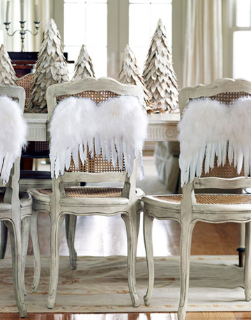 I LOVE the image above the angel wings opn the chair backs is such a cute 