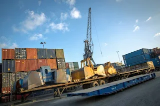 A railway port in Tanzania