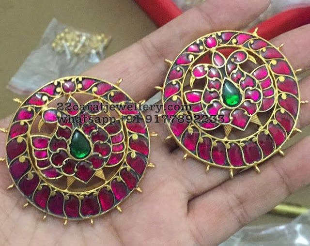 Large Kundan Studs in 92.5 Silver