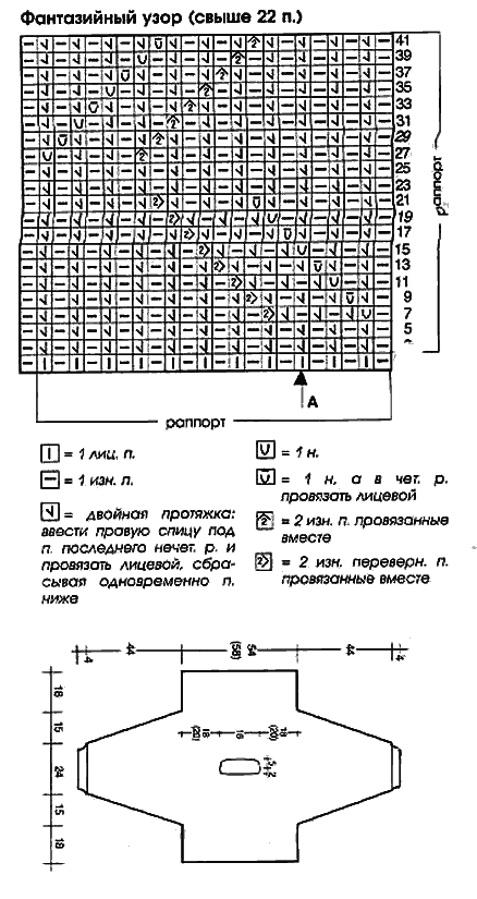 вязание спицами, пуловер