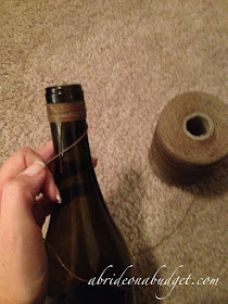 Twine-Wrapped Wine Bottle