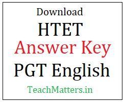 image : Download HTET PGT English Answer Key 2023 @ TeachMatters