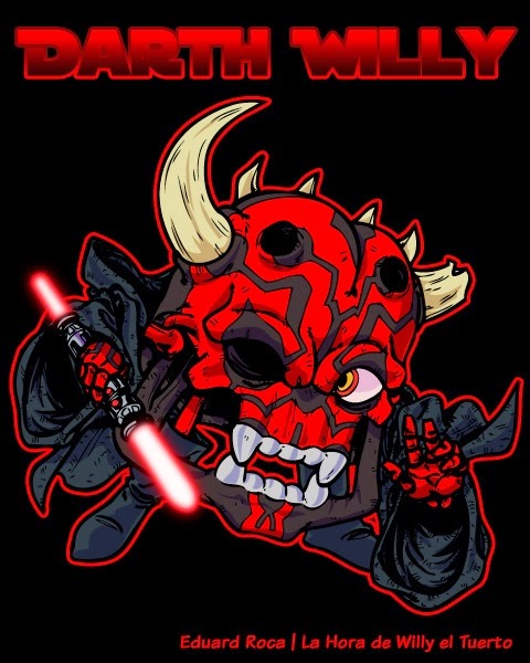 Diseño terminado de Willy el Tuerto versión Darth Willy