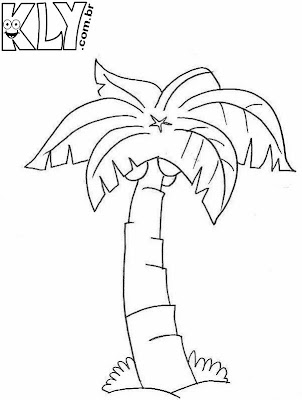Desenhos de Palmeira para Colorir