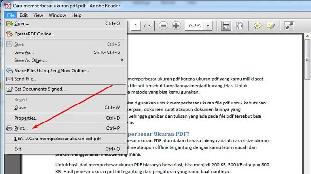 Cara Print Ukuran KTP di PDF