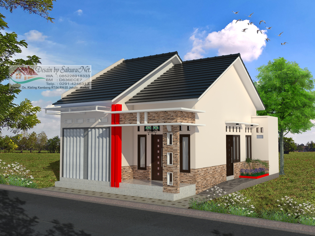 Desain 3D Rumah By SakuraNet Desain Rumah Minimalis L1 7x108