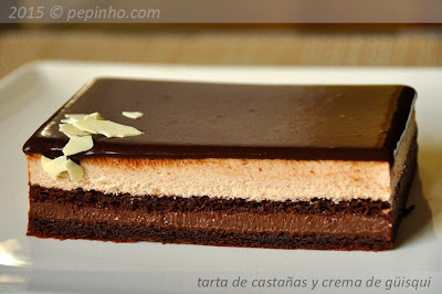 Tarta de castañas y crema de güisqui (o no)