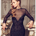 Net D Moda: Dantelli tül dekolteli siyah abiye elbise modeli