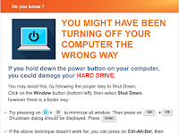 SHUT DOWN YOUR COMPUTER PROPERLY