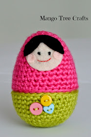 Crochet babushka doll Easter egg pattern