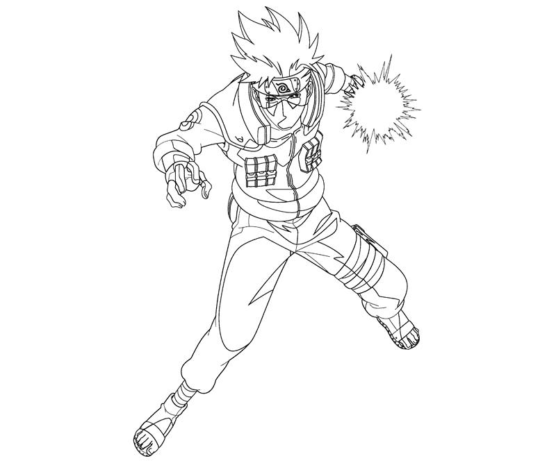 Printable Kakashi Hatake 5 Coloring Page