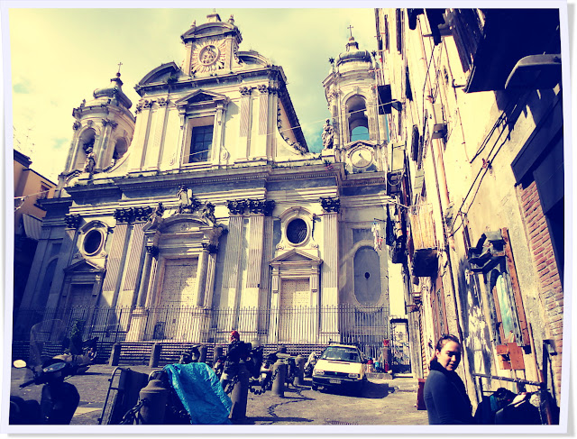 Naples, Italie, ruelles, château