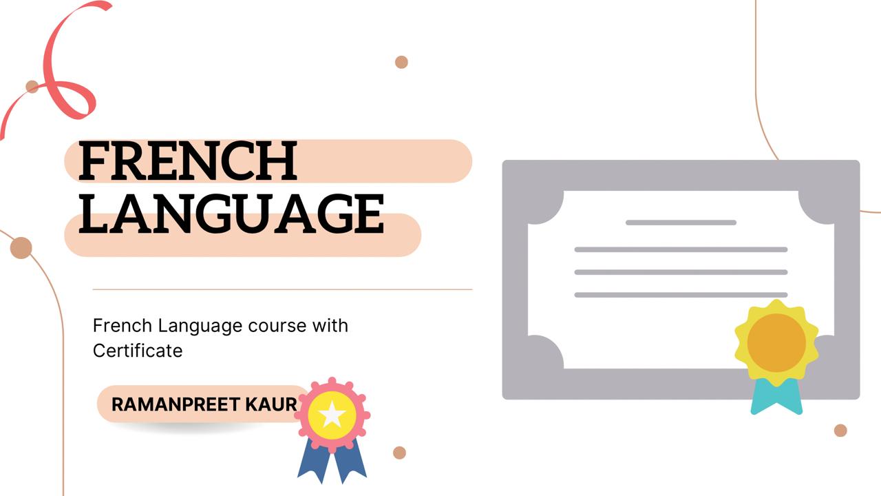 French Language Course Online With Certificate