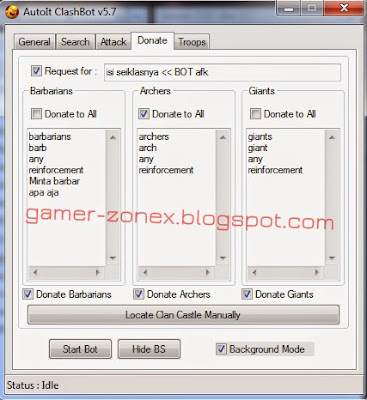 Bot Donate Clash of Clans 