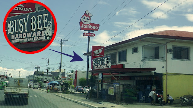 Jollibee Ormoc and Busy Bee Hardware beside each other at Lilia Avenue