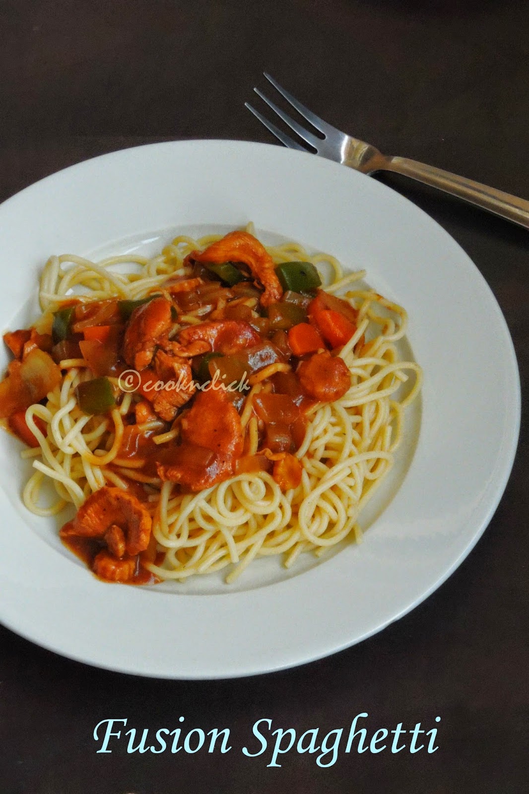 Chinese style spaghetti,fusion spaghetti