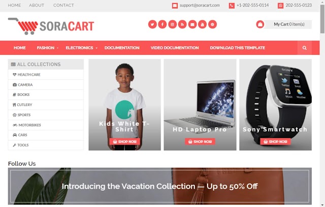 INSTALL SORACART SHOPPING BLOGGER TEMPLATE 2020