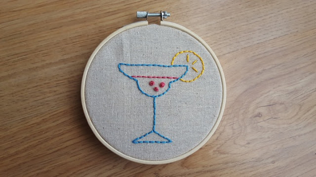 Summer drink - free embroidery pattern