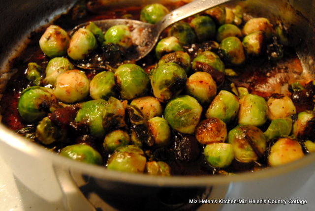 Brussels Sprouts With Cranberry Glaze & Orzo at Miz Helen's Country Cottage