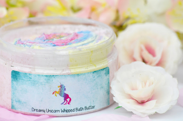 Lalas Cosmetics / Dreamy Handmade Bath and Skincare London Dreamy Unicorn Whipped Body Butter Sugar Scrub Review