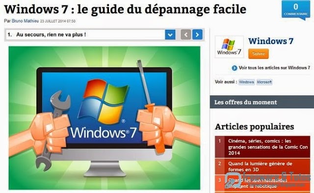 Le site du jour : le guide du dépannage facile pour Windows 7