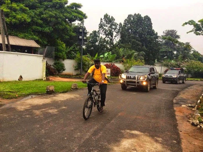  Wow:  Checkout Photo Of Governor Rochas Okorocha Riding A Bicycle