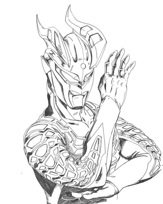 Gambar Mewarnai Ultraman Zero