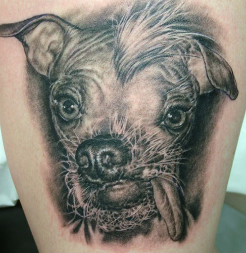"My tattoo was inspired by my two passions: dogs and my pet treat bakery.
