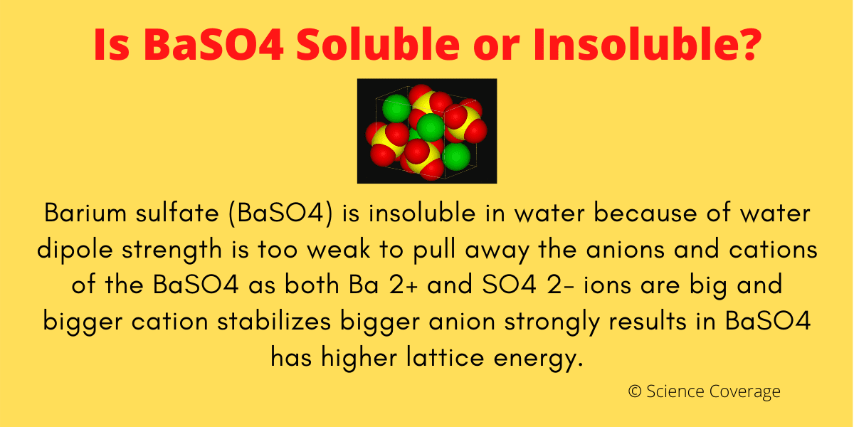 is BaSO4 soluble or insoluble in water?