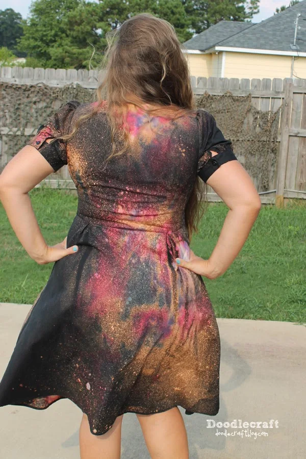 I didn't add any planets to the backside of the dress...mostly because...