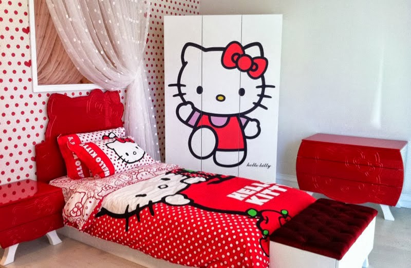 Desain Dinding  Kamar  Tidur Hello Kitty Anak Remaja 