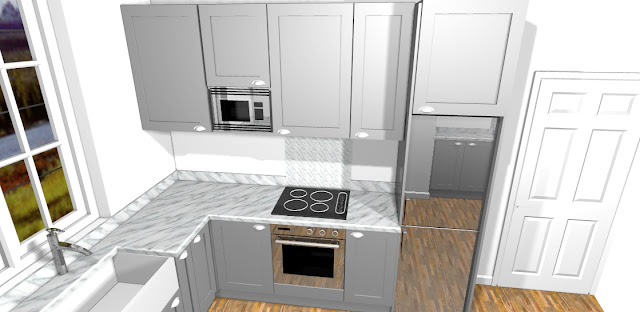 Dust grey shaker kitchen. Kree8 kitchens and bedrooms, Lancaster.