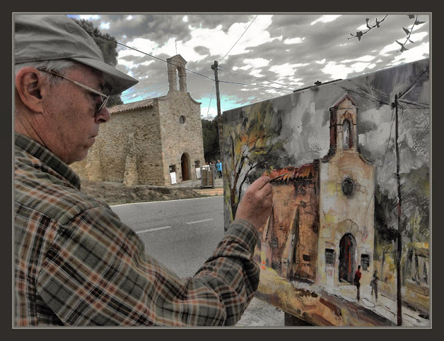 SANT FELIU DE GUIXOLS-PINTURA-ERMITA-SANT AMANÇ-FOTOS-GIRONA-PINTOR-ERNEST DESCALS-