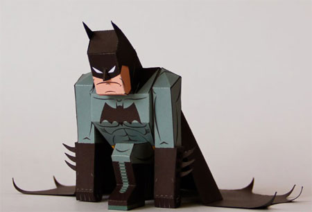 Crouching Batman Paper Toy