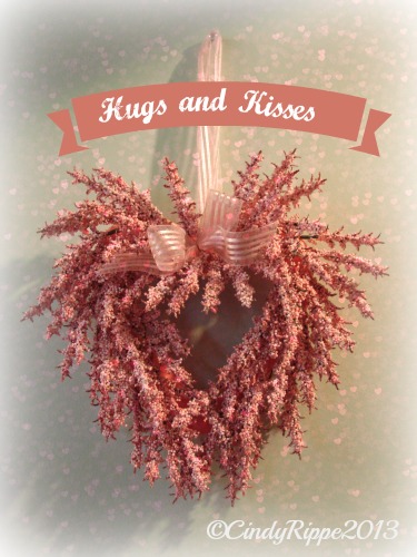 Pink Heart Wreath, Valentine's Day, Pink, Leo Buscaglia quote, PicMonkey effect, Cindy Rippe