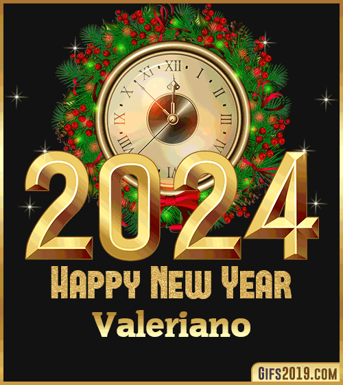 Gif wishes Happy New Year 2024 Valeriano