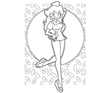 #19 Princess Peach Coloring Page