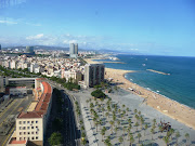 The view of Barcelona's beach from the gondola ride (spain )