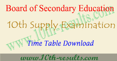 AP ssc supplementary time table 2018 , ap 10th supply date 2018